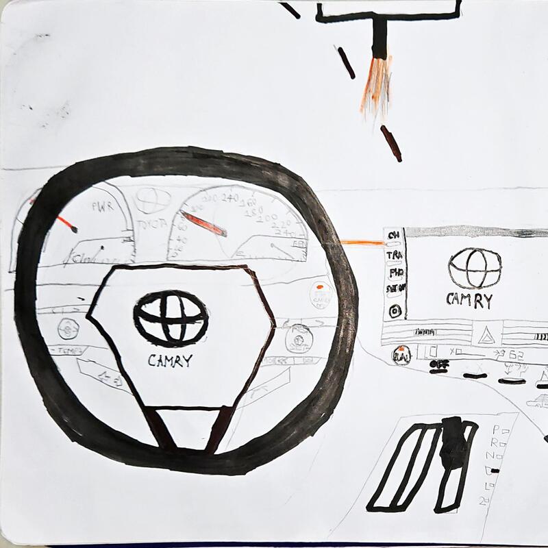 Toyota Camry Steering and Dashboard View