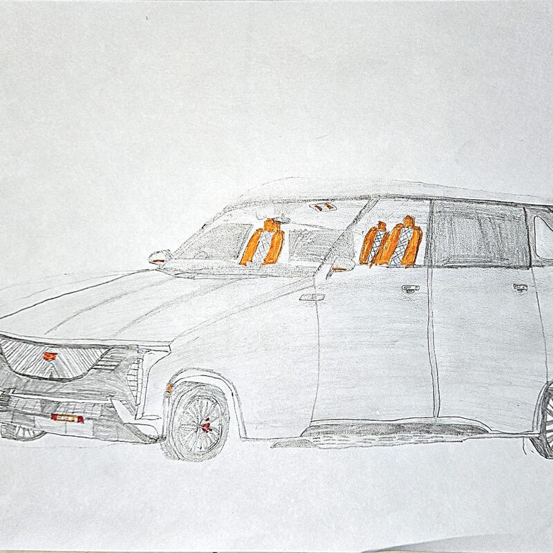 Cadilac car front view